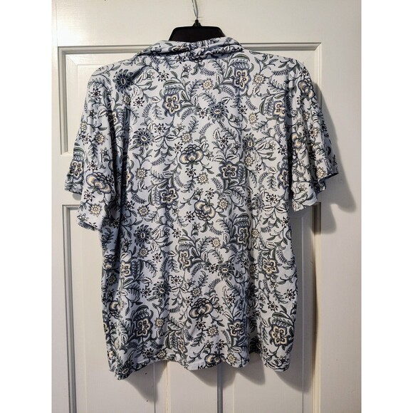 Lucky Brand Women’s Pajama Top - Mini Denim Floral - Size L Fast Shipping - Picture 5 of 14